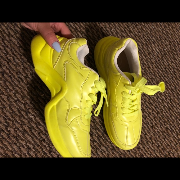 Missguided Neon Chunky Sneakers - Picture 2 of 7